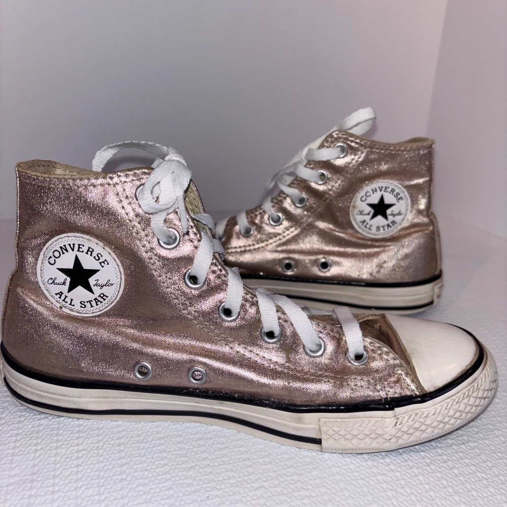Converse Chuck Taylor All Star Metallic High Top Kids Sneakers Youth Size 3